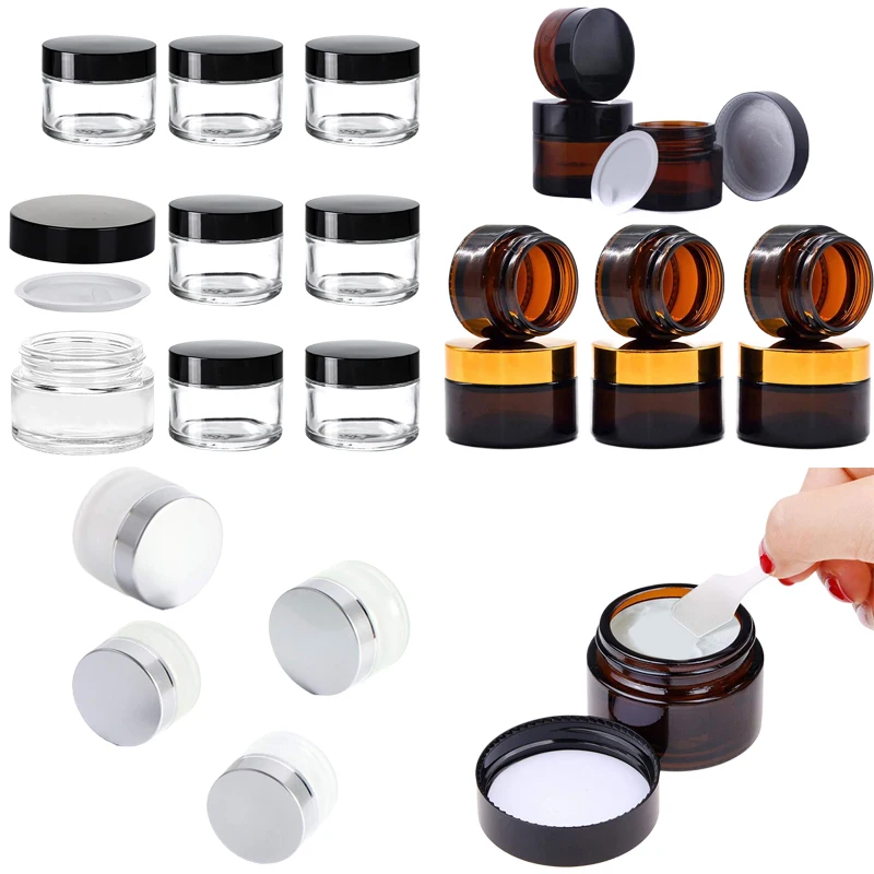 Amber Jar Candle - Mini pots de crèmes ronds en