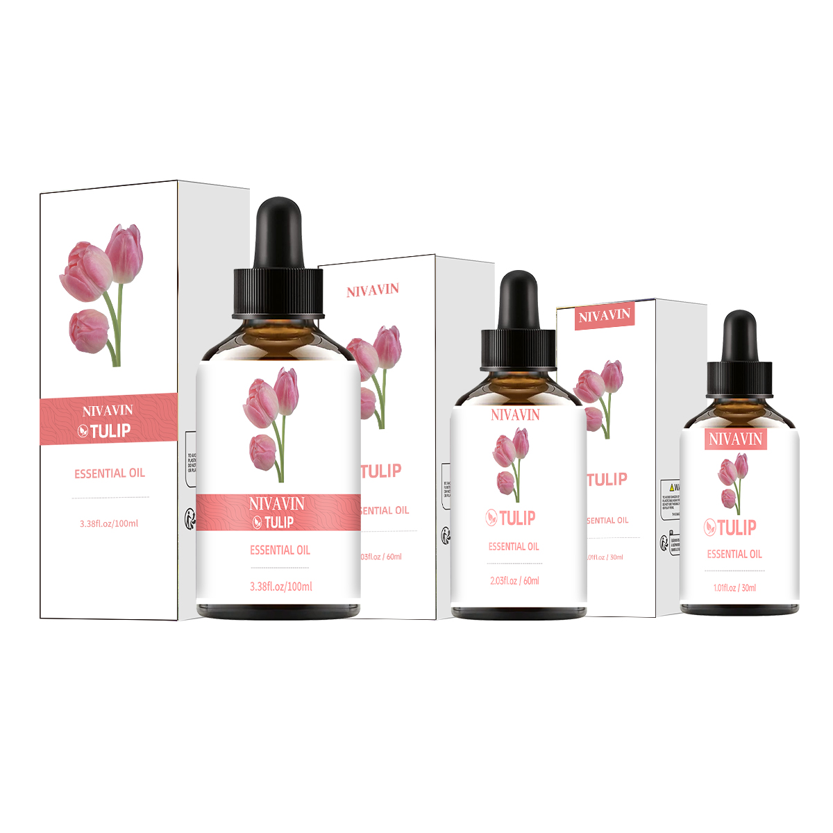 Home Fragrance Co - NIVAVIN Huile Essentielle de Tulipe 30ml/60ml/100ml,