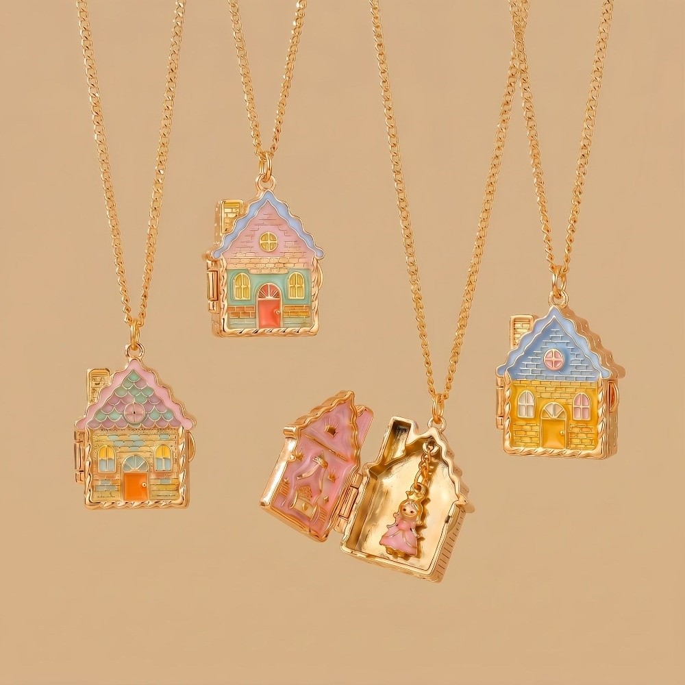 Home Fragrance Gingerbread - Collier maison en pain d'épices colorée,