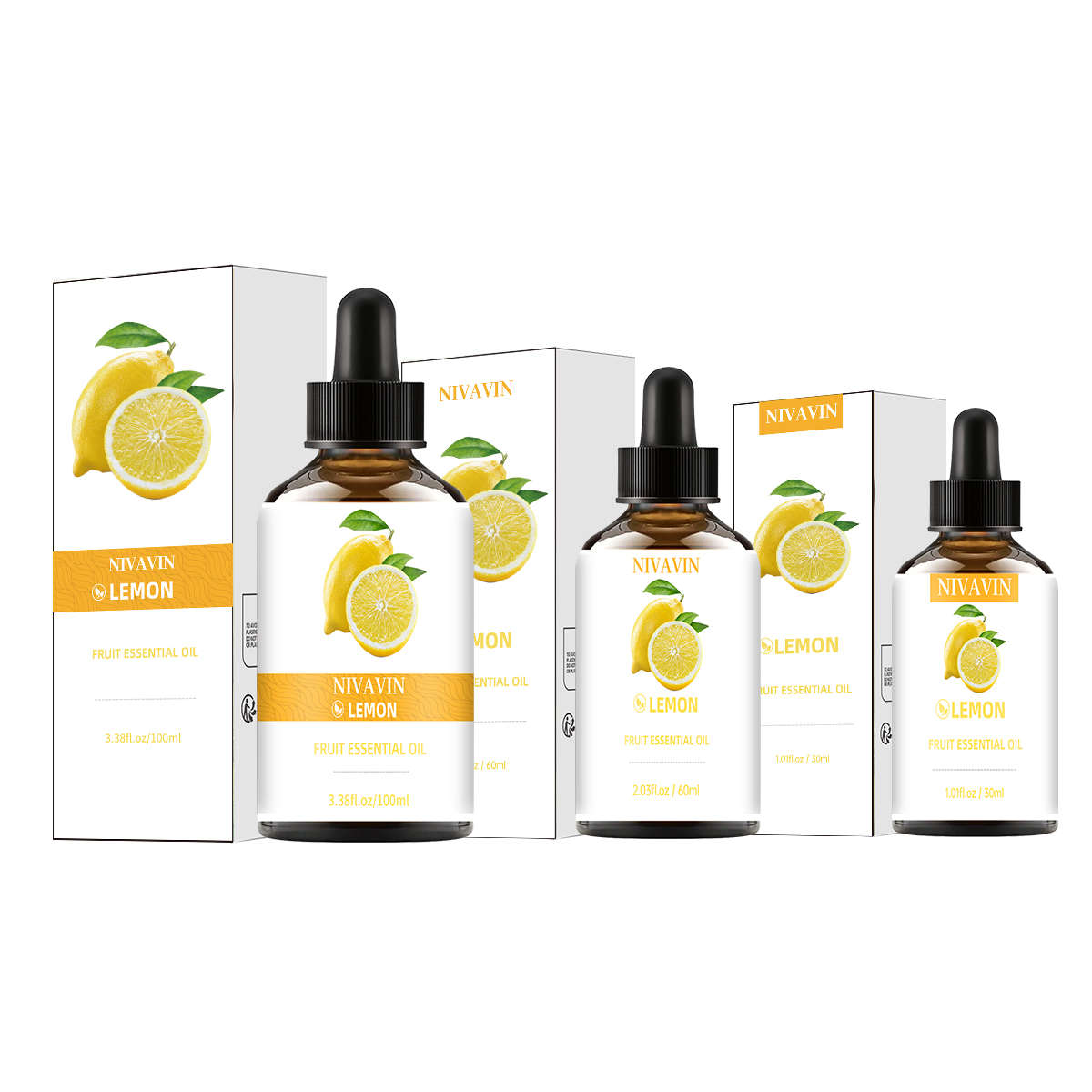 Home Fragrance Co - NIVAVIN Huile essentielle de citron 30ml/60ml/100ml,