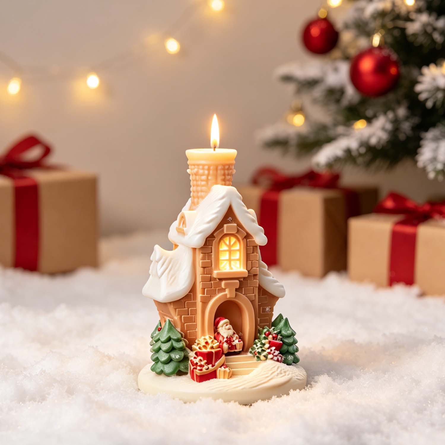 Home Fragrance Gingerbread - Moule à bougie en silicone 3D
