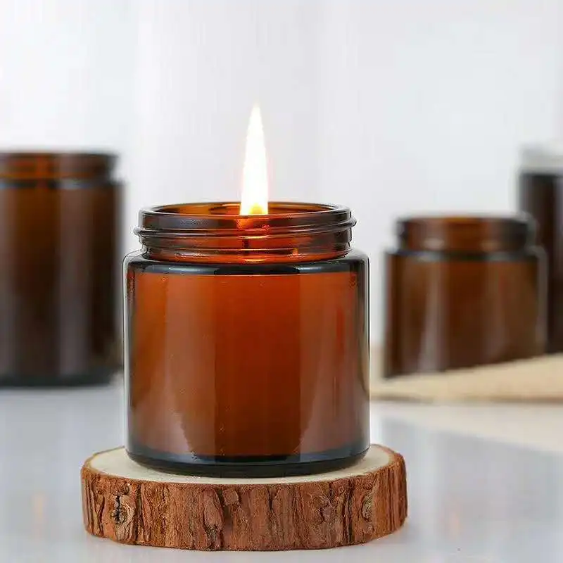 Pots de bougies en verre ambré - Amber Jar Candle avis et prix