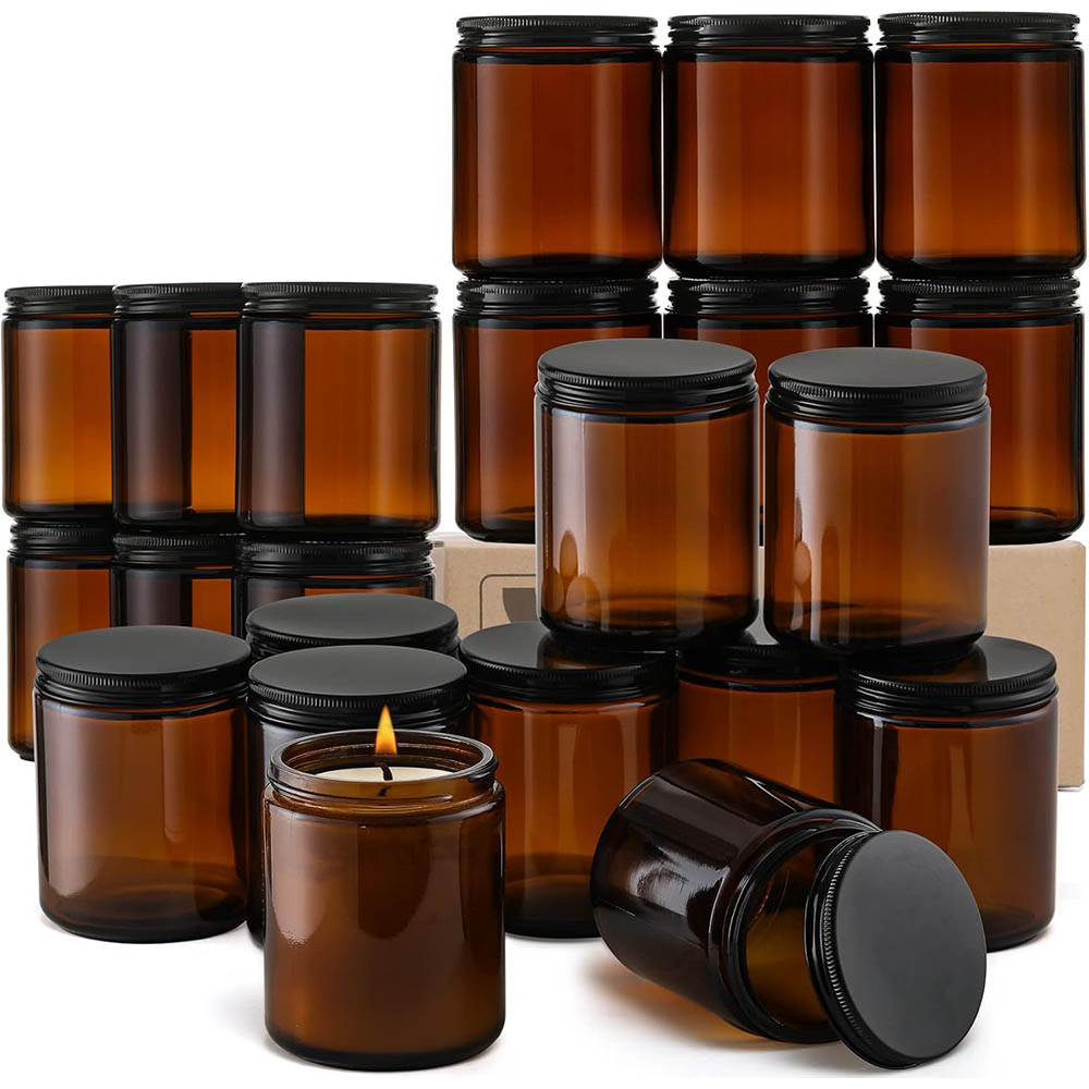 Bocaux en verre ambré de 8 oz  - Amber Jar Candle avis et prix
