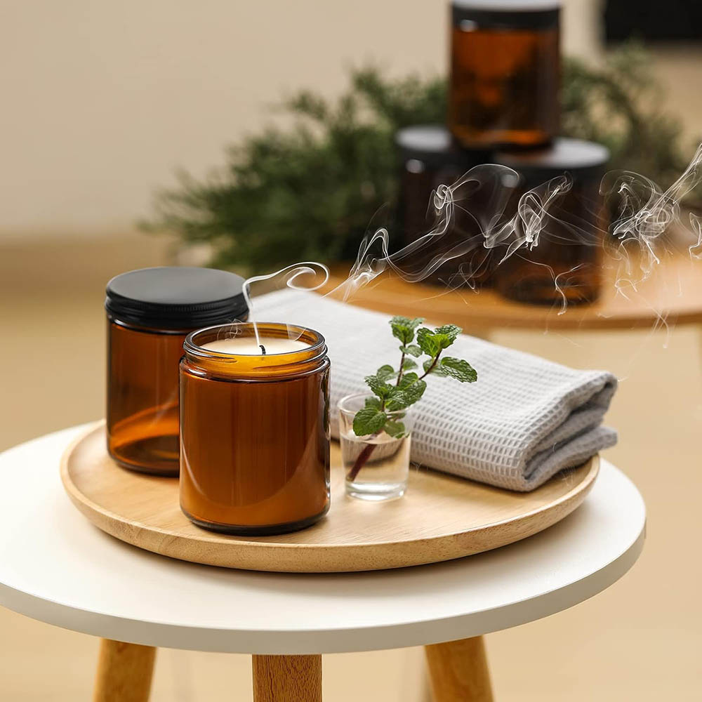 Bocaux en verre ambré de 8 oz  - Amber Jar Candle avis et prix