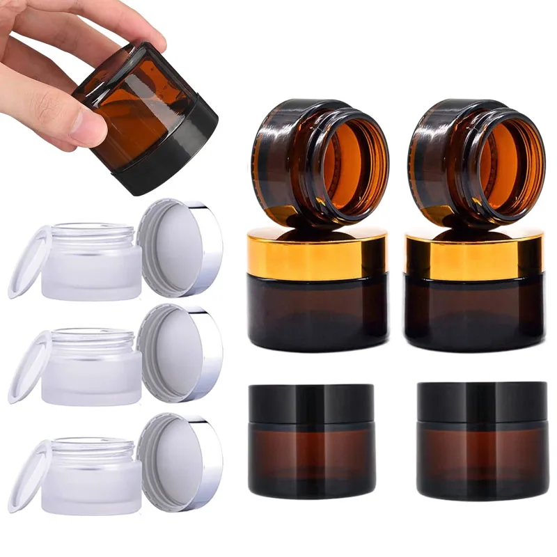 5 pots en verre ambré vides de - Amber Jar Candle avis et prix
