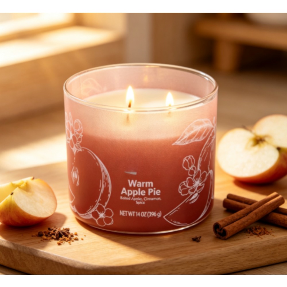 Bougie parfumée à la tarte aux - Home Fragrance Scented Candle avis et prix
