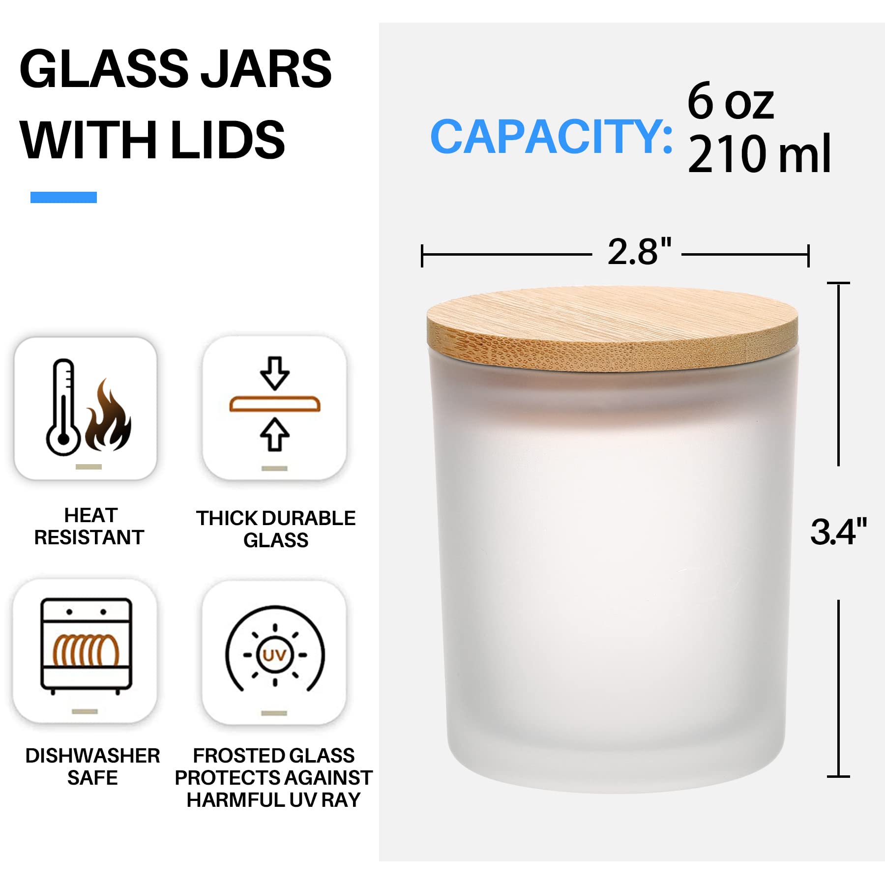 Bocaux à bougies en verre ambr - Amber Jar Candle avis et prix