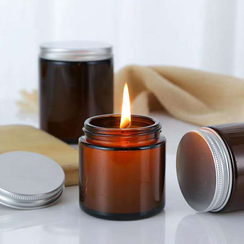 Pots de bougies en verre ambré - Amber Jar Candle avis et prix